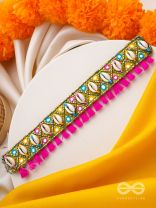 Dyotana- The Sparkling Colors- Resham and Mirror Embroidered Choker Necklace 