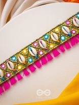 Dyotana- The Sparkling Colors- Resham and Mirror Embroidered Choker Necklace 