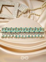 Vinirmita- The Beautiful Garden- Pearls and Beads Embroidered Choker Necklace