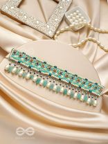 Vinirmita- The Beautiful Garden- Pearls and Beads Embroidered Choker Necklace