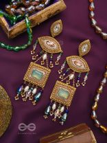 Akshan- The Divine Eye- Pearls and Stones Embroidered Earrings 