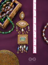 Akshan- The Divine Eye- Pearls and Stones Embroidered Earrings 