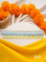 Vinirmita- The Colorful Garden- Pearls and Lace Embroidered Choker Necklace