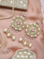 Valaaya- The Decorated Spheres- Pearl and Stone Embroidered Earrings