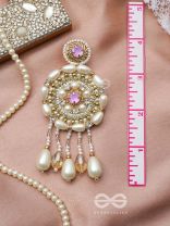 Valaaya- The Decorated Spheres- Pearl and Stone Embroidered Earrings