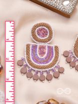 Aashyam- The Setting Sun- Beads and Sequins Embroidered Earrings