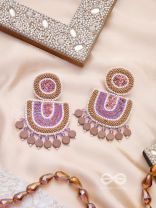 Aashyam- The Setting Sun- Beads and Sequins Embroidered Earrings