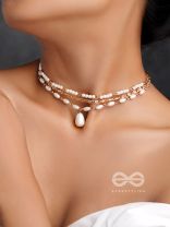  Drops of Sunlight- Golden Pearl Choker Necklace