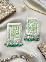 Aalekhya- The Pretty Painting- Sequins and Glass Beads Embroidered Earrings