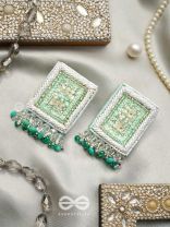 Aalekhya- The Pretty Painting- Sequins and Glass Beads Embroidered Earrings