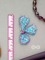 kuvalaya- The Blue Bloom- Stones and Sequins Embroidered Earrings