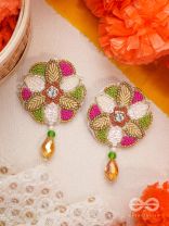 Vaarksha- The Colorful Forest- Resham, Sequins and Beads Embroidered Earrings