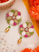 Vaarksha- The Colorful Forest- Resham, Sequins and Beads Embroidered Earrings