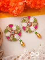 Vaarksha- The Colorful Forest- Resham, Sequins and Beads Embroidered Earrings