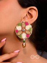 Vaarksha- The Colorful Forest- Resham, Sequins and Beads Embroidered Earrings