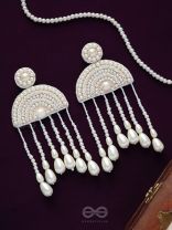 Avasara- The Pristine Rains- Pearls and Pearl Drops Embroidered Earrings