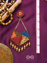Dyuvan- The Colorful Paradise- Resham and Glass Beads Embroidered Earrings