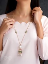 Jade n Ivory- Golden Embellished Necklace