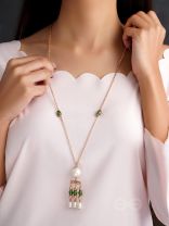 Jade n Ivory- Golden Embellished Necklace