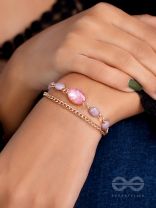 The Violet Sun- Golden Layered Bracelet