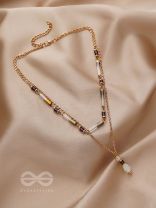 The Glazy Droplet - Golden Layered Necklace