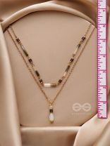 The Glazy Droplet - Golden Layered Necklace