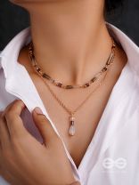 The Glazy Droplet - Golden Layered Necklace