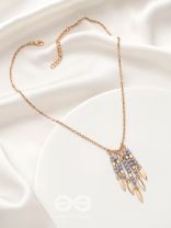 The Splashy Sleet- Golden Embellished Necklace