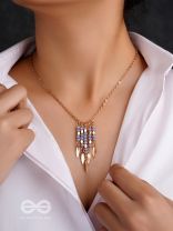 The Splashy Sleet- Golden Embellished Necklace