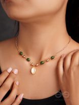 The Sun Belt- Golden Embellished Necklace