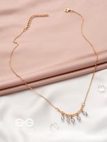 The Dripping Rain- Golden Embellished Necklace