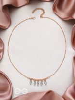 The Dripping Rain- Golden Embellished Necklace
