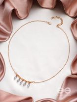 The Dripping Rain- Golden Embellished Necklace