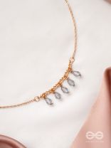 The Dripping Rain- Golden Embellished Necklace