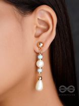 The Ray of Hope- Golden Pearl Earrings