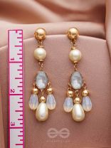 The Foggy Sky- Golden Pearl Earrings
