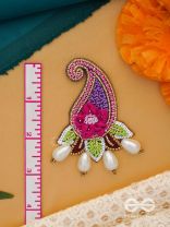 Aabharita- The Ornamented- Resham and Pearls Embroidered Earrings