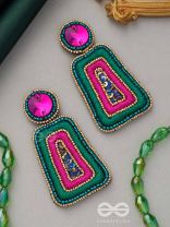 Kalapa- The Bell of Harmony- Resham, Stones and Sequins Embroidered Earrings