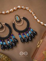 Abhineela- The Mysterious Night- Stones and Beads Embroidered Earrings