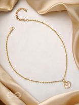 The Shell Stunner- Golden Embellished Necklace 