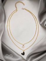 The Heart's Reflection- Golden Embellished Necklace 