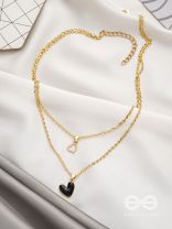 The Heart's Reflection- Golden Embellished Necklace 