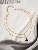 The Heart's Reflection- Golden Embellished Necklace 