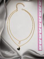 The Heart's Reflection- Golden Embellished Necklace 