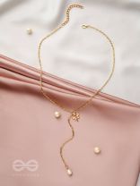 The Moth n Flame- Golden Embellished Necklace 