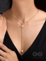 The Moth n Flame- Golden Embellished Necklace 