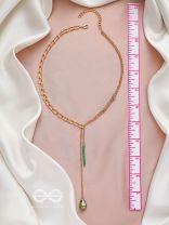 Drop in the Ocean- Golden Embellished Necklace 