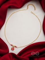 Rose n Thorns- Golden Embellished Necklace 