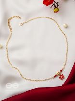 Rose n Thorns- Golden Embellished Necklace 