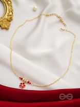 Rose n Thorns- Golden Embellished Necklace 